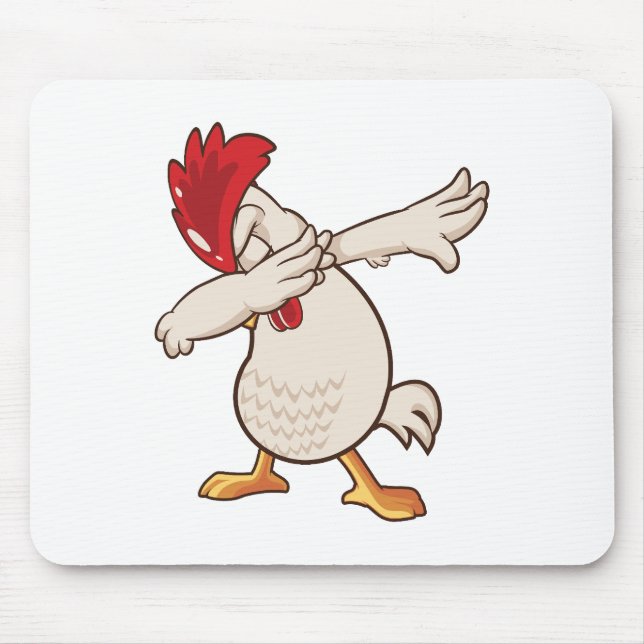 Chicken Dabbing Farmer Dab Dance Mouse Pad (Front)