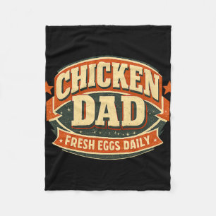 Chicken Dad Design Ckyard Poultry Farmer Humour Me Fleece Blanket
