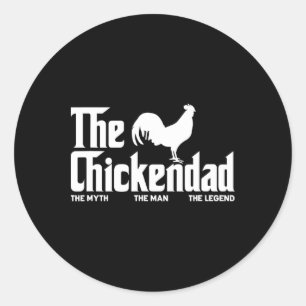 Chicken Dad Farmer Father Chicken Owner Farming  Classic Round Sticker