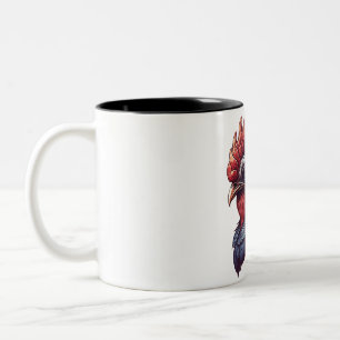 Chicken Dad Father's Day Tee For Men Two-Tone Coffee Mug
