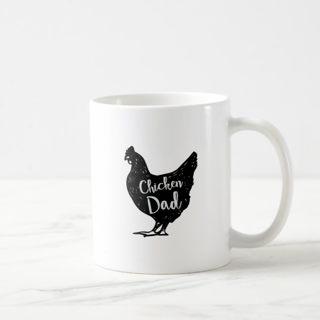 Chicken Dad Poultry Love  Fathers Day Gifts Coffee Mug (Right)