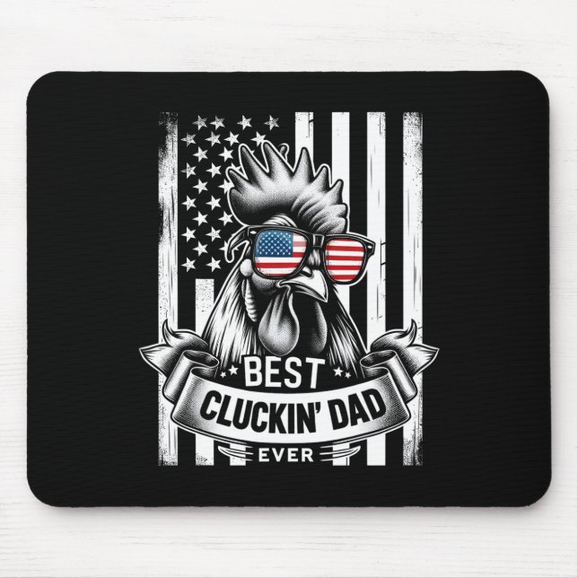 Chicken Dad Rooster Daddy Farmer Funny Fathers Day Mouse Pad (Front)