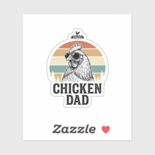 Chicken Dad Vintage Sunset Funny Chicken Lover Shi