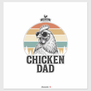 Chicken Dad Vintage Sunset Funny Chicken Lover Shi