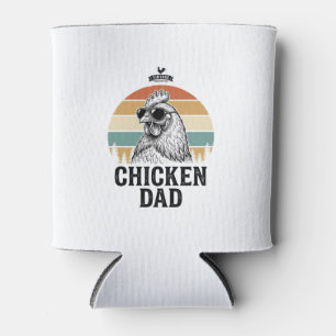 Chicken Dad Vintage Sunset Funny Chicken Lover Shi Can Cooler