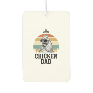 Chicken Dad Vintage Sunset Funny Chicken Lover Shi Car Air Freshener