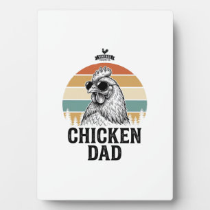 Chicken Dad Vintage Sunset Funny Chicken Lover Shi Plaque