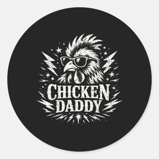 Chicken Daddy _1  Classic Round Sticker (Front)
