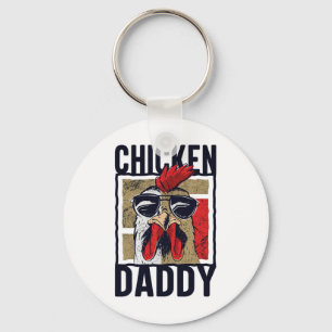 Chicken Daddy - A Fun Design For Every Rooster In Key Ring