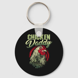 Chicken Daddy Chicken Dad Farmer Poultry Farmer Sm Key Ring