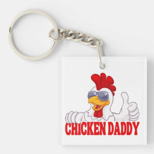 Chicken Daddy Chicken Dad Father Chicken Lover Key Ring