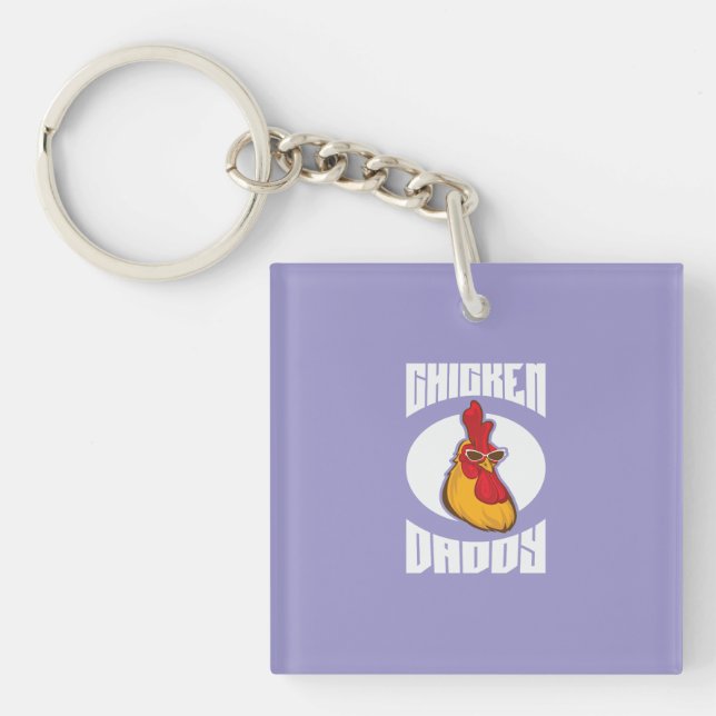 Chicken Daddy Farmed Poultry Key Ring (Front)