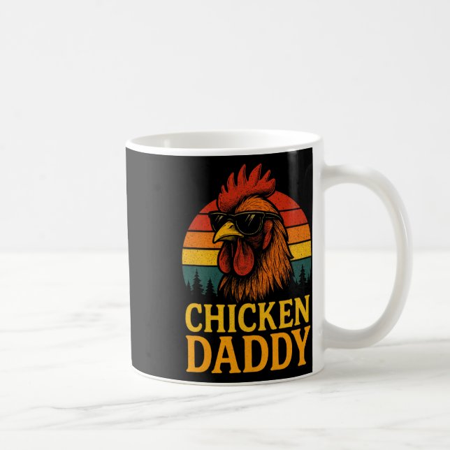 Chicken Daddy - Funny Poultry Farmer Retro  Coffee Mug (Right)
