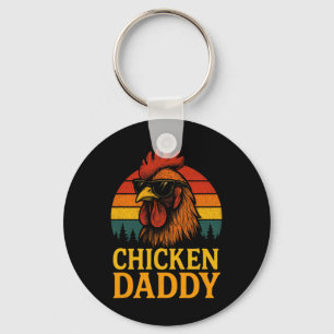 Chicken Daddy - Funny Poultry Farmer Retro  Key Ring