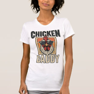 Chicken Daddy Funny Rooster Vintage Vector Shirt_1 T-Shirt
