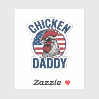 Chicken Daddy Rooster Vintage Patriotic Shirt Desi
