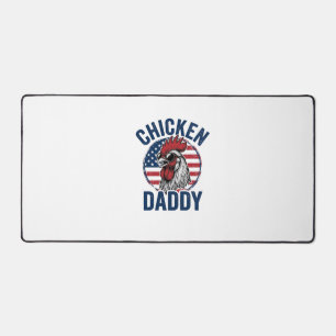 Chicken Daddy Rooster Vintage Patriotic Shirt Desi Desk Mat