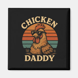 Chicken Daddy Vintage Chicken Dad Farmer Poultry F Magnet