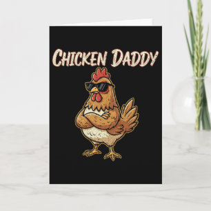 Chicken Daddy Vintage Poultry Farmer Funny Fathers Card