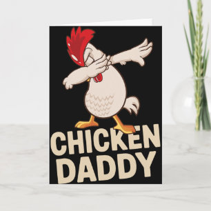 Chicken Daddy Vintage Poultry Farmer Funny Fathers Card