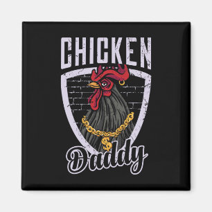 Chicken Daddy Vintage Poultry Farmer Funny Fathers Magnet