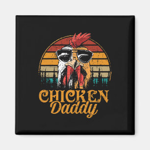 Chicken Daddy Vintage Poultry Farmer Funny Fathers Magnet