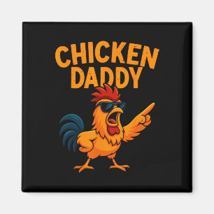 Chicken Daddy Vintage Poultry Farmer Funny Fathers Magnet