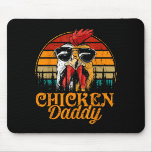 Chicken Daddy Vintage Ultry Farmer Funny Fathers D Mouse Pad