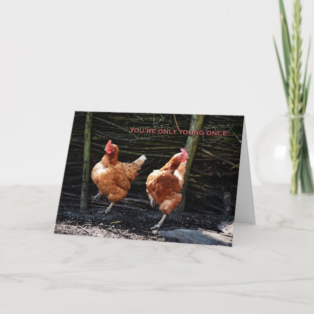 Chicken Dance Greeting Card (Front)