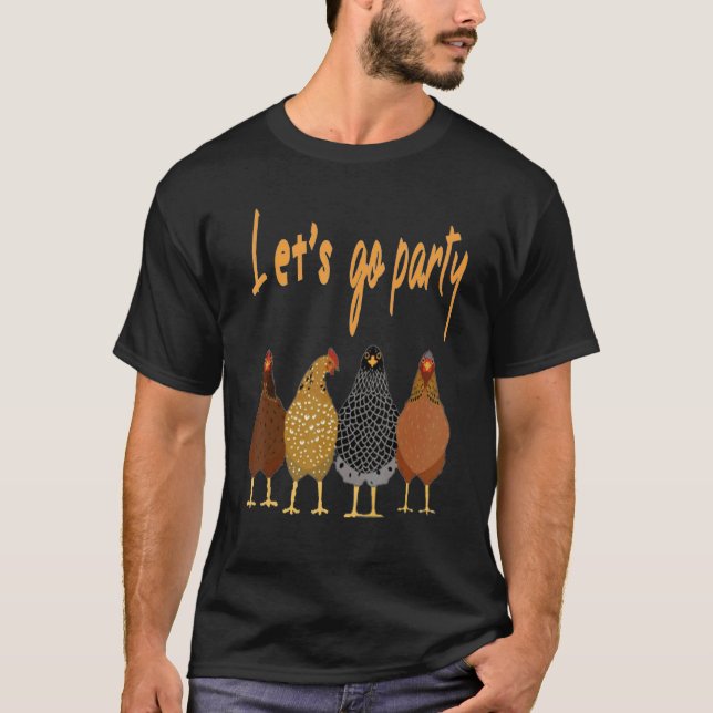 Chicken Day Dance  Peanuts Let's Go Party T-Shirt (Front)