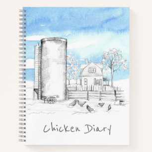 Chicken Diary Farmhouse Fresh Eggs Business Notebook