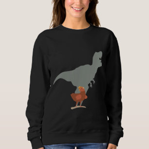 Chicken Dinosaur Shadow Hen Farm   Sweatshirt