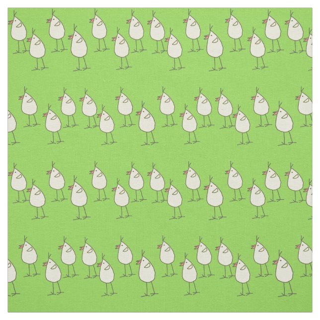 Chicken ditsy fabric (Swatch)