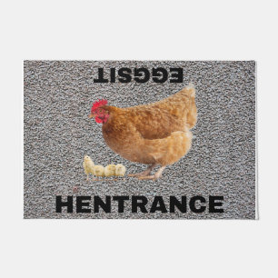 chicken, doormat, entrance, rug, doormat