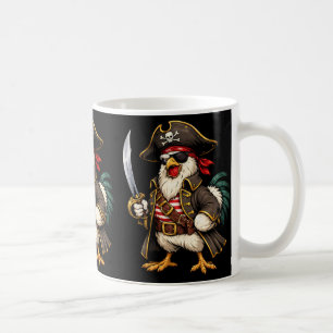 Chicken Dressed As A Pirate Funny Chicken Hallowee Coffee Mug