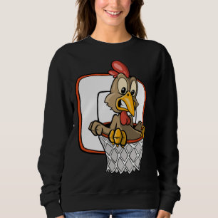 Chicken Dunking Basketball Sweatshirt