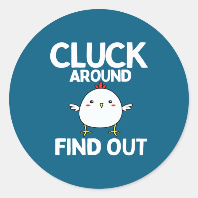 Chicken Easter Chick  Classic Round Sticker (Front)