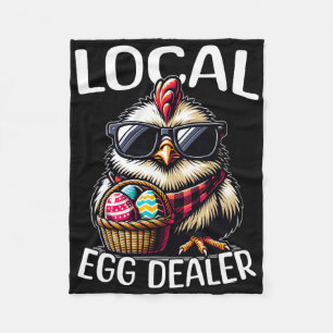 Chicken Easter Chicken Local Egg Dealer  Fleece Blanket