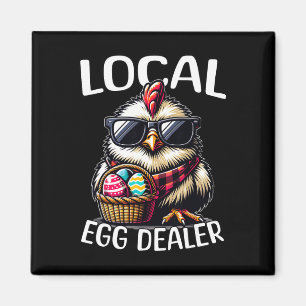 Chicken Easter Chicken Local Egg Dealer Magnet