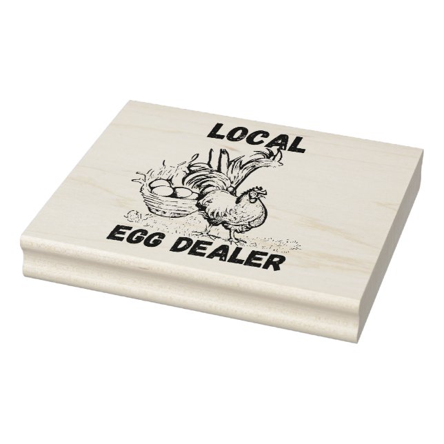 Chicken Egg Dealer Funny Rubber Stamp (Stamp)