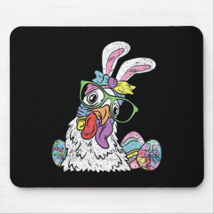 Chicken Egg Hunting Easter Bunny Ears Farm Animal  Mouse Pad