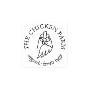 Chicken Egg Rubber Stamp