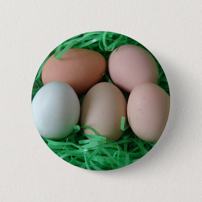 Chicken Eggs 6 Cm Round Badge (Front)
