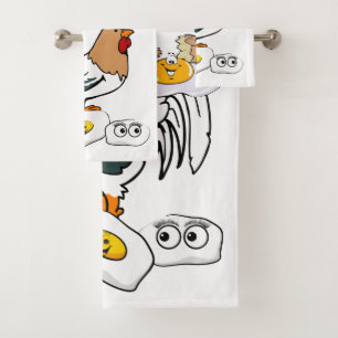 Chicken Eggs  Bathroom Towel Sets