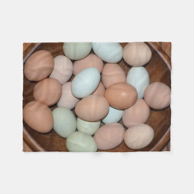 Chicken Eggs Fleece Blanket (Front (Horizontal))