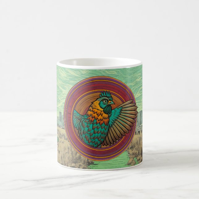 Chicken emblem design coffee mug (Center)