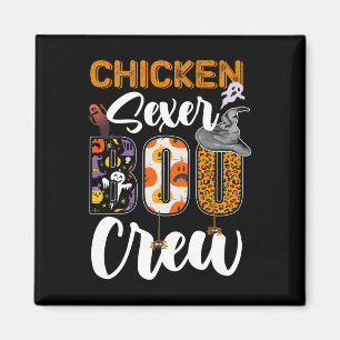 Chicken-er Boo Crew Ghost Funny Halloween Matching Magnet