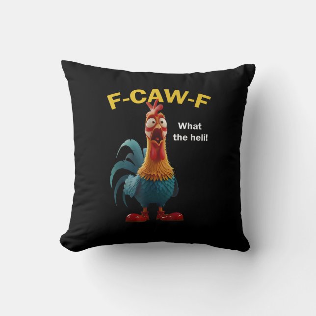 Chicken F-CAW-F F-caw-F Cushion (Front)