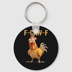 Chicken F-Caw-F Funny Trendy Key Ring