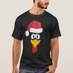 Chicken Face Animal Big Cute Face Costume Christma T-Shirt